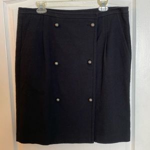 Talbots skirt navy knit sz 16 NWT